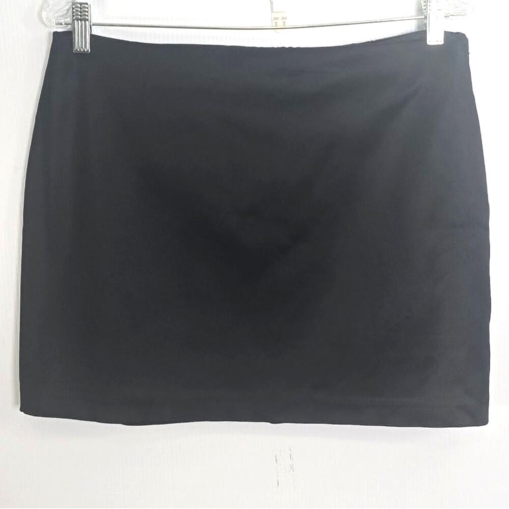 Abercrombie & Fitch Black Satin Mini Skirt Skort  Size Large NWT
